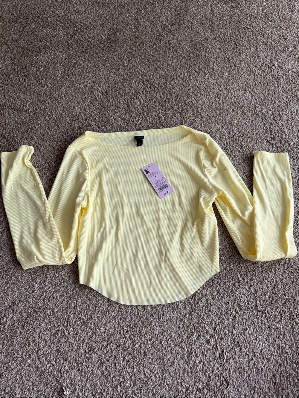 Light Yellow Women's Long Sleeve Top